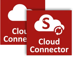 The Logos of the SwissSalary Cloud Connector and the Cloud Connector